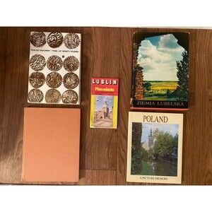 RARE VTG BOOK LOT Lublin Poland Ziemia Lubelska Edward Hartwig Kalkowski Signed